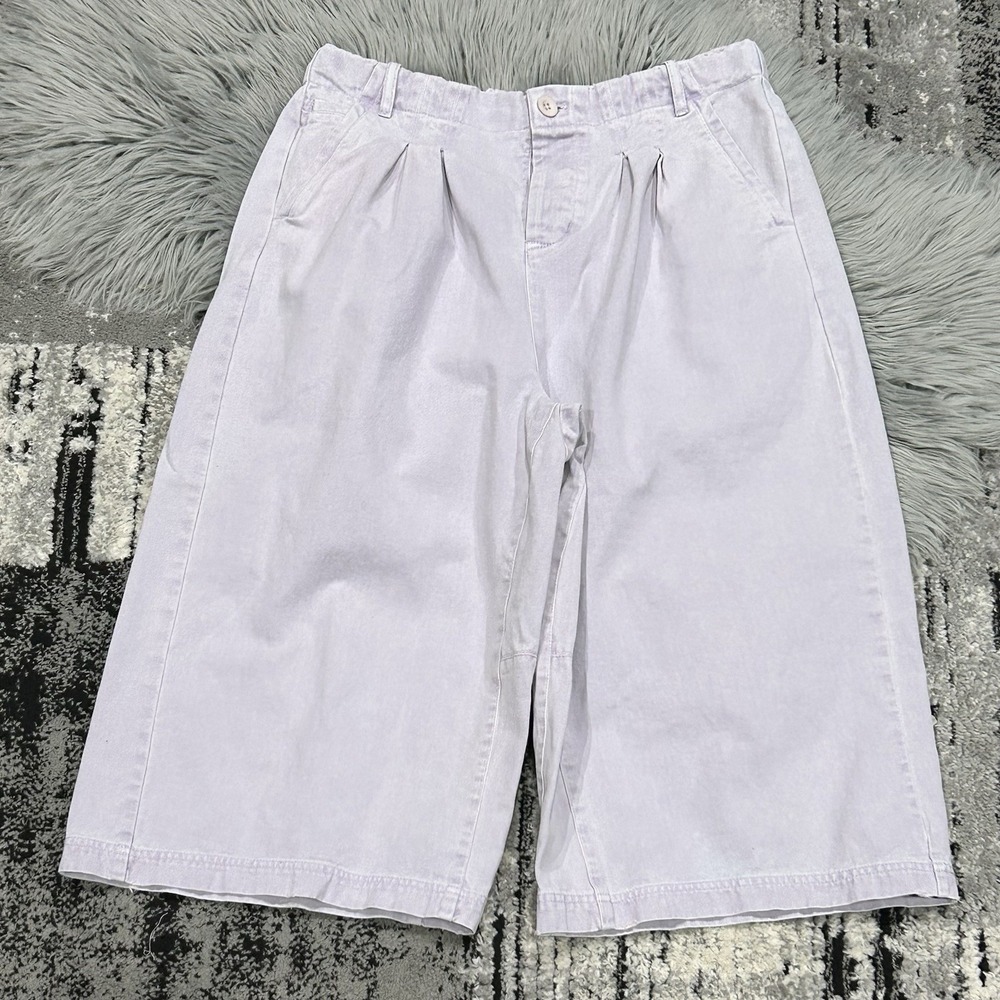 Free People Women's Wide Leg Gaucho Pants Hard Rain Cropped Purple Size 8 - Picture 3 of 9